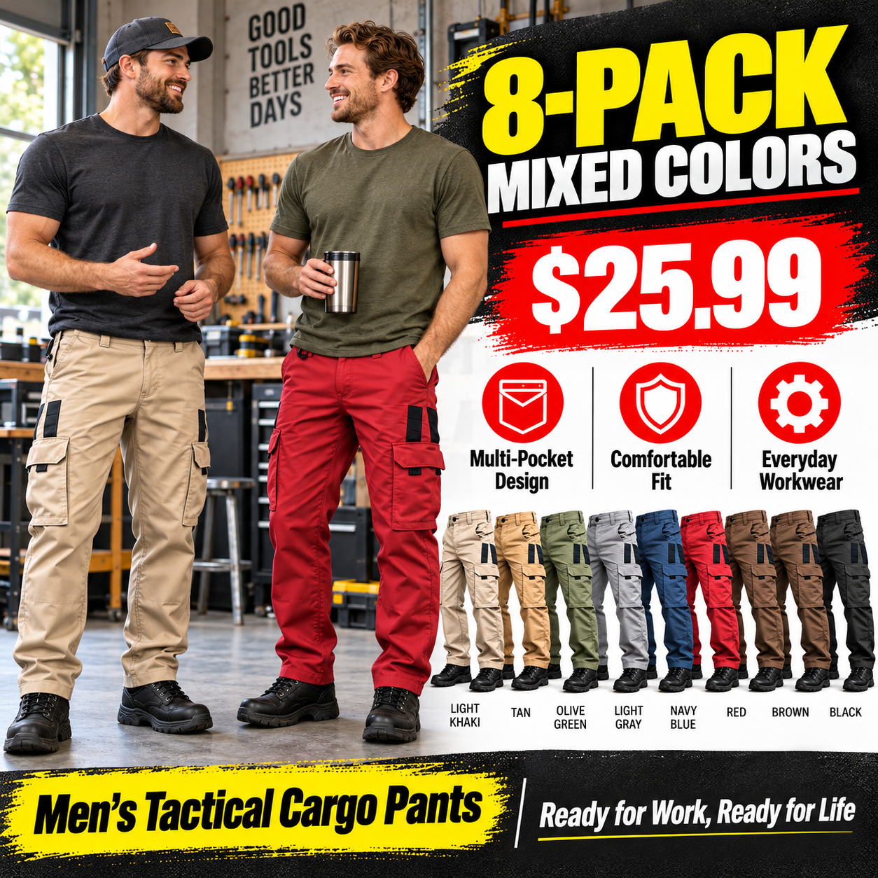 Men's Multi-Pocket Outdoor Tactical Cargo Pants