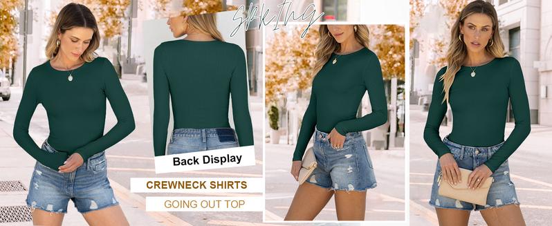 ANRABESS Women Long Sleeve Crewneck Rib Knit Slim Fit Shirts Basic Tee Tops 2025 Casual T-Shirt Going Out Workout Outfits Womenswear Knitwear ANRABESS Women Long Sleeve Crewneck Rib Knit Slim Fit Shirts Basic Tee Tops 2025 Casual T-Shirt Going Out Workout Outfits Womenswear Knitwear