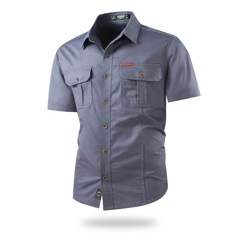 Men's Summer Outdoor Casual Short-Sleeve Work Shirt - image 10
