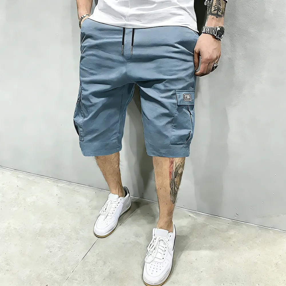 Men's Pockets Drawstring Cargo Shorts（Note: Colors are customizable.）