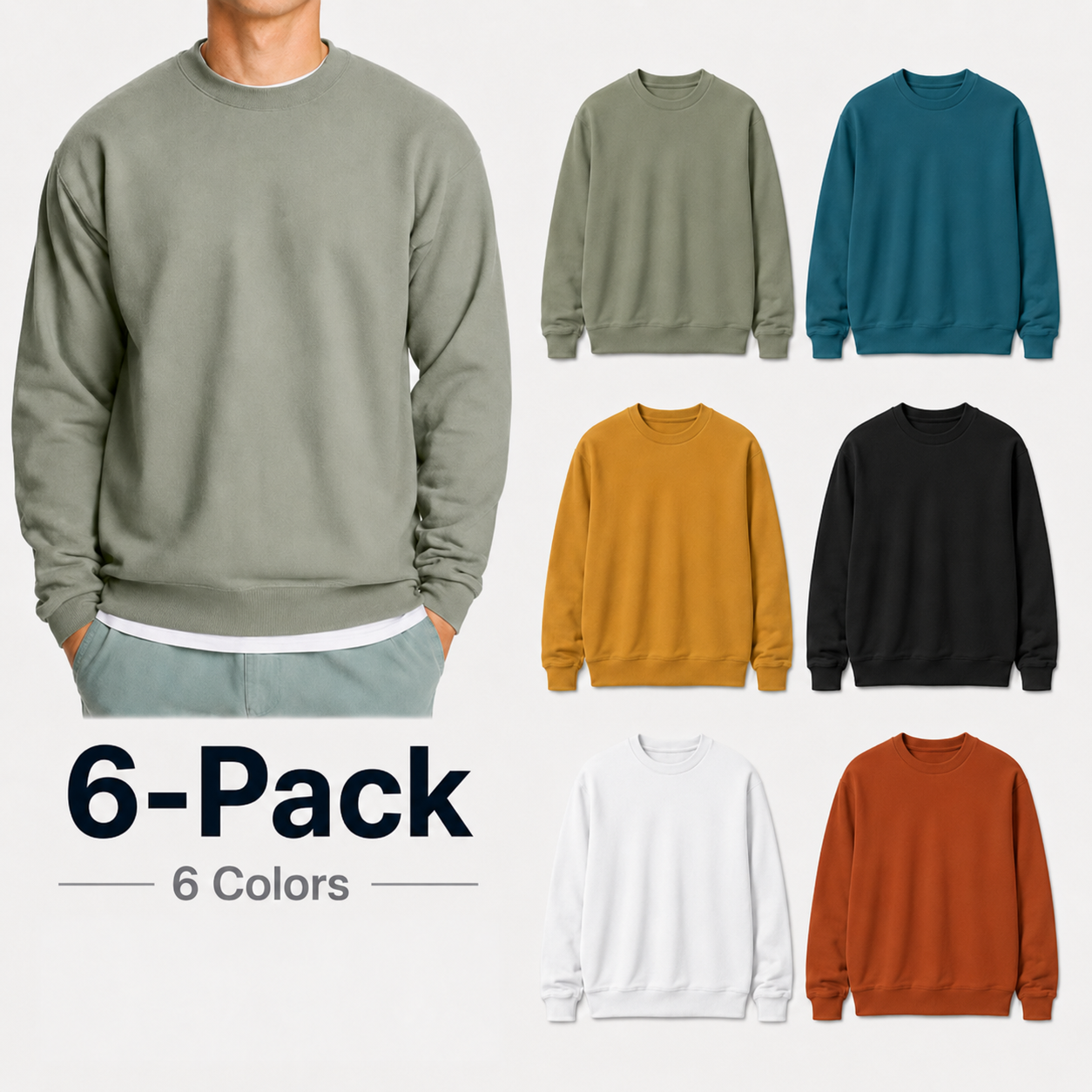 Men's-crewneck-sweatshirt-multipack