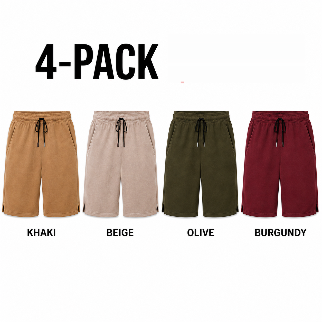 Men’s Drawstring Elastic-Waist Athletic Shorts