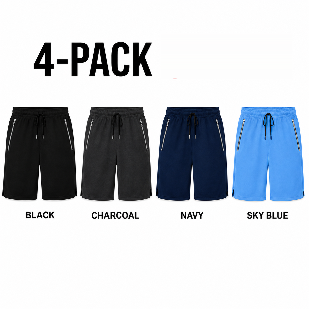 Men’s Drawstring Elastic-Waist Athletic Shorts