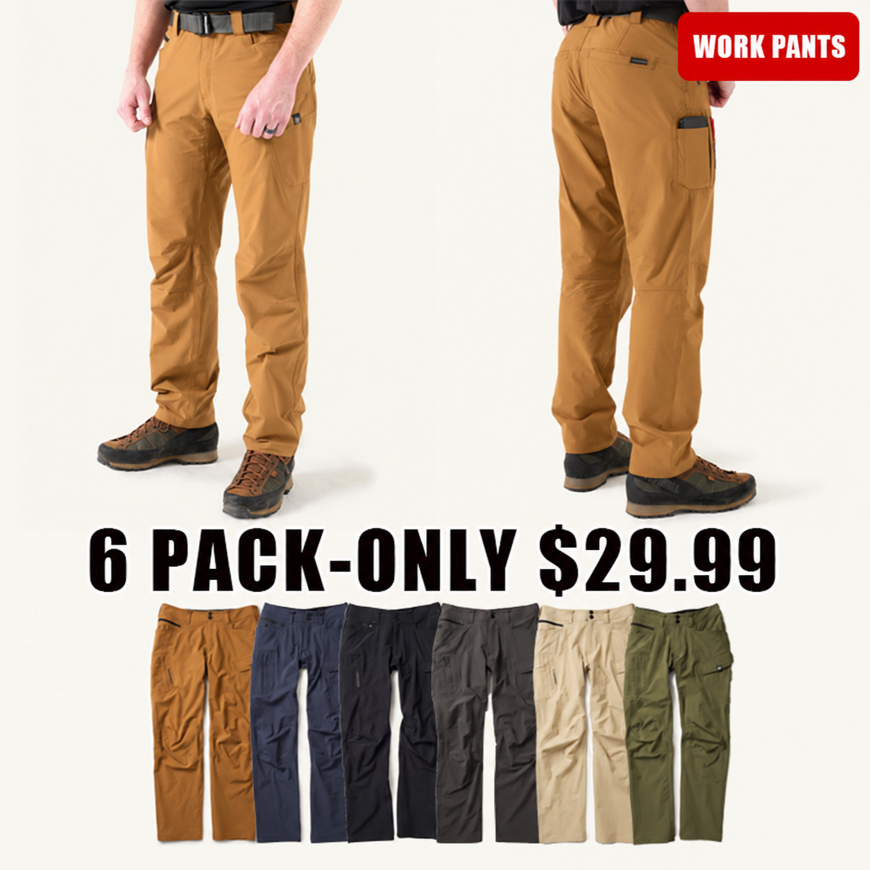 Men's Lightweight Work Pants for Summer