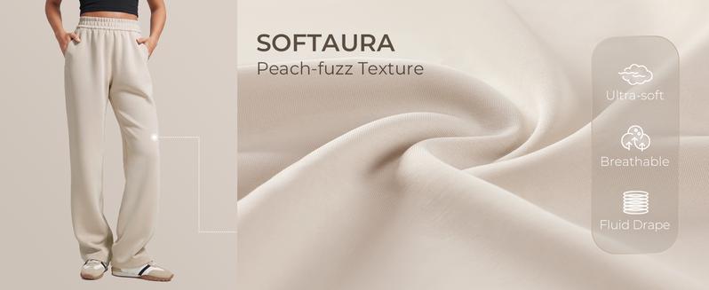 CRZ YOGA SoftAura Wide Leg Sweatpants Women 31" Modal High Waisted Lounge Travel Casual Sweat Pants with Pockets Drawstring