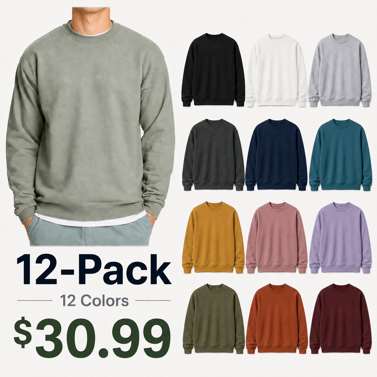 Men's-crewneck-sweatshirt-multipack