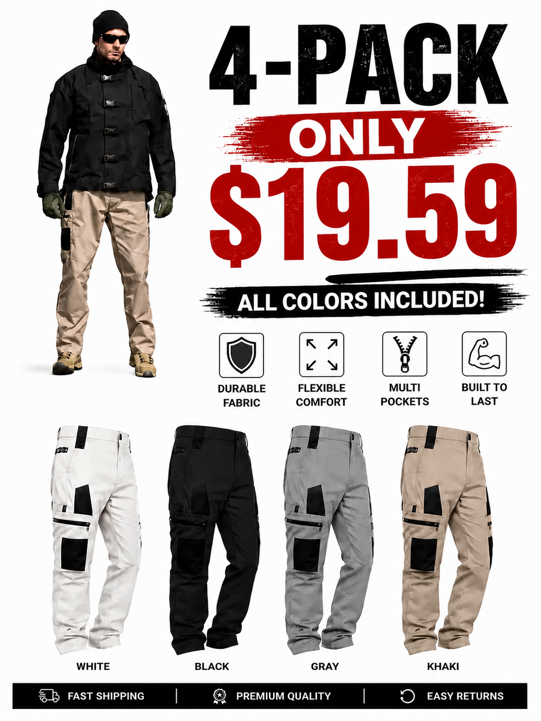 Men’s Waterproof Tactical Pants | Clearance Sale – Limited Stock!