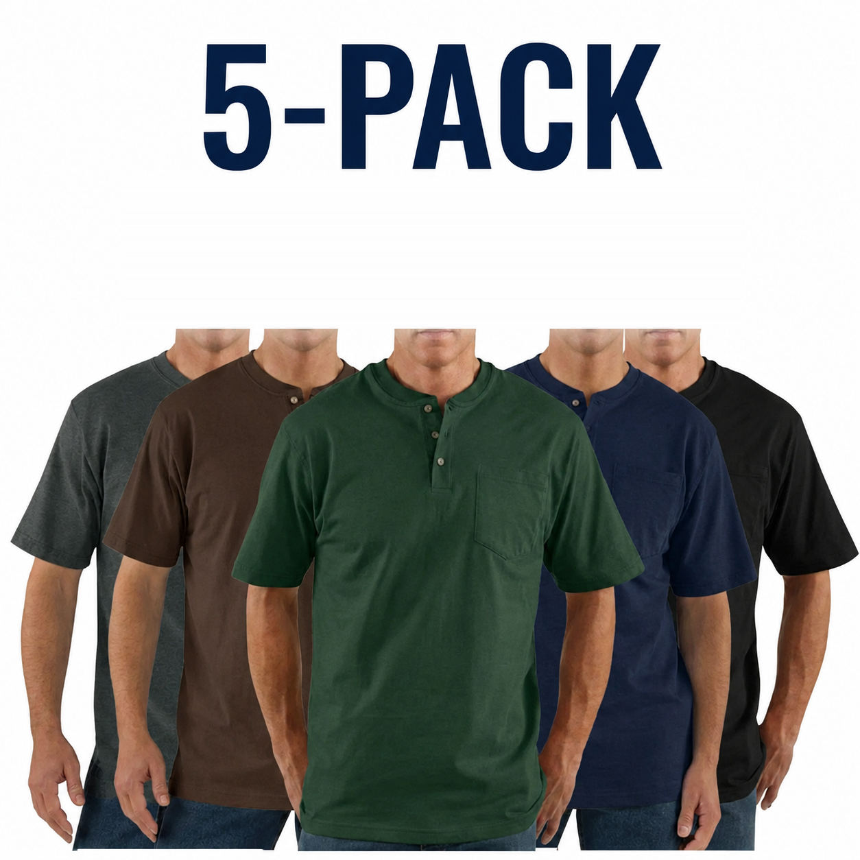 Men's Heavyweight Pocket Henley Shirt