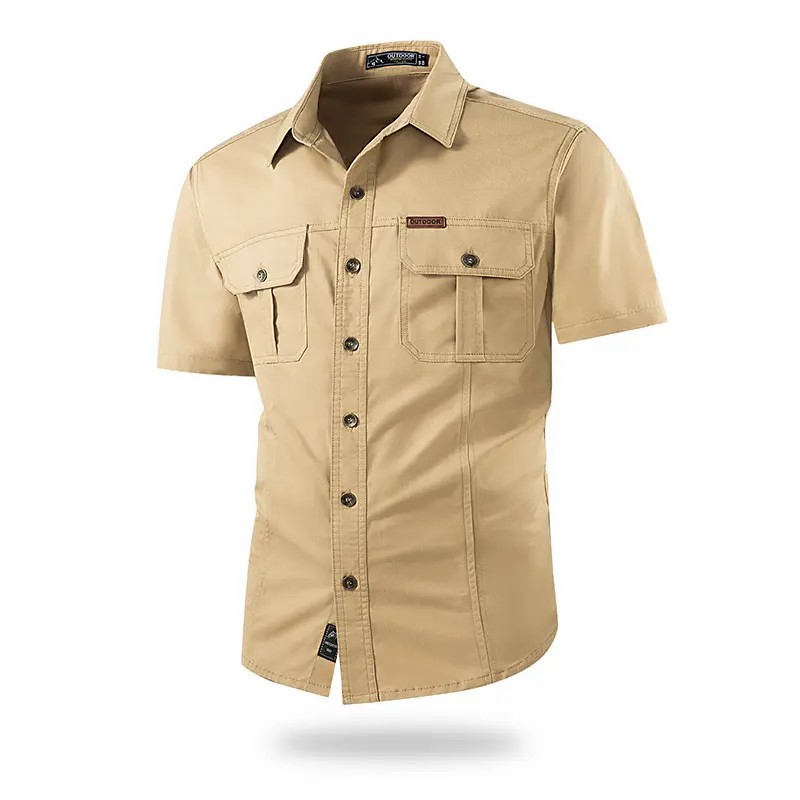 Men's Summer Outdoor Casual Short-Sleeve Work Shirt - image 6