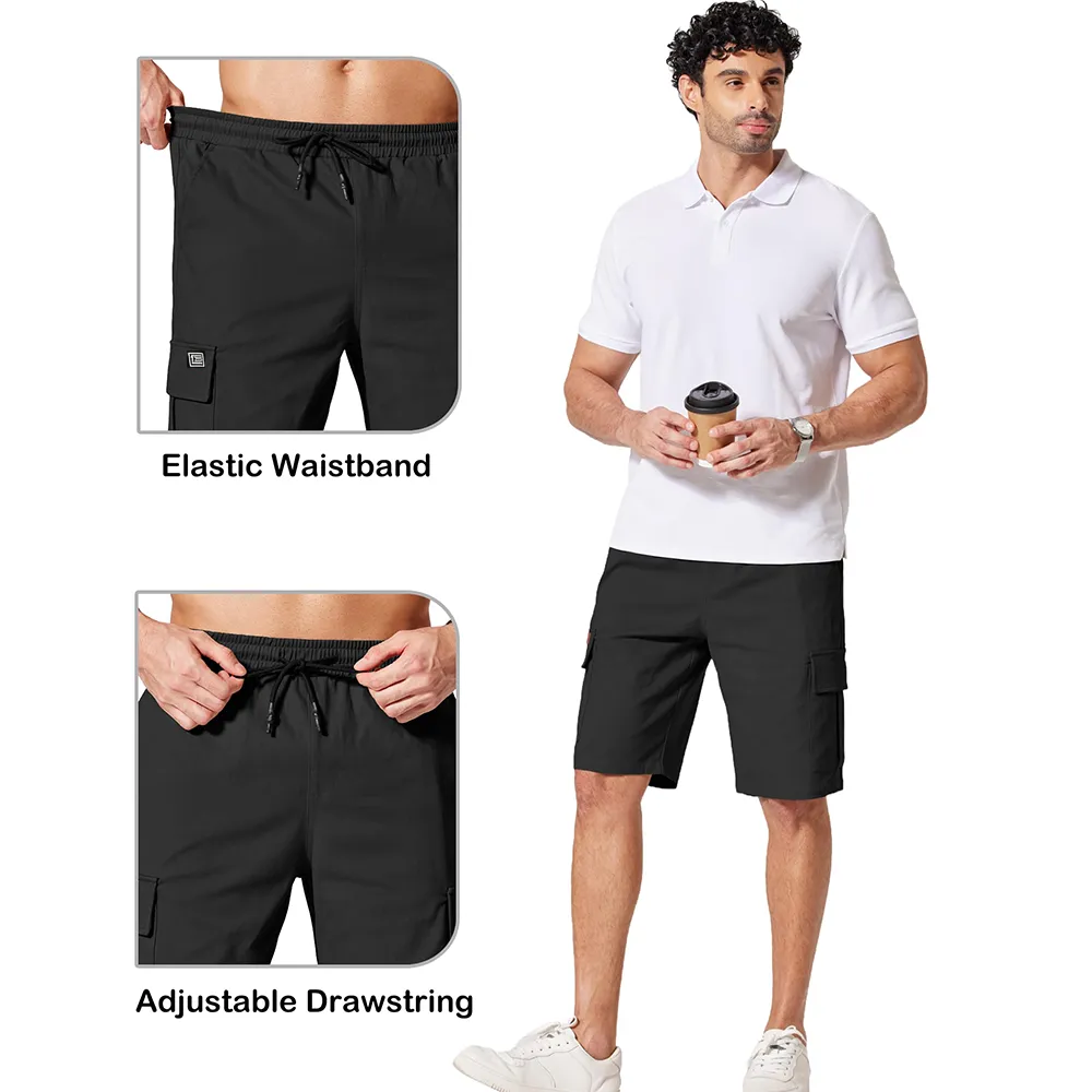 Men's Pockets Drawstring Cargo Shorts（Note: Colors are customizable.）