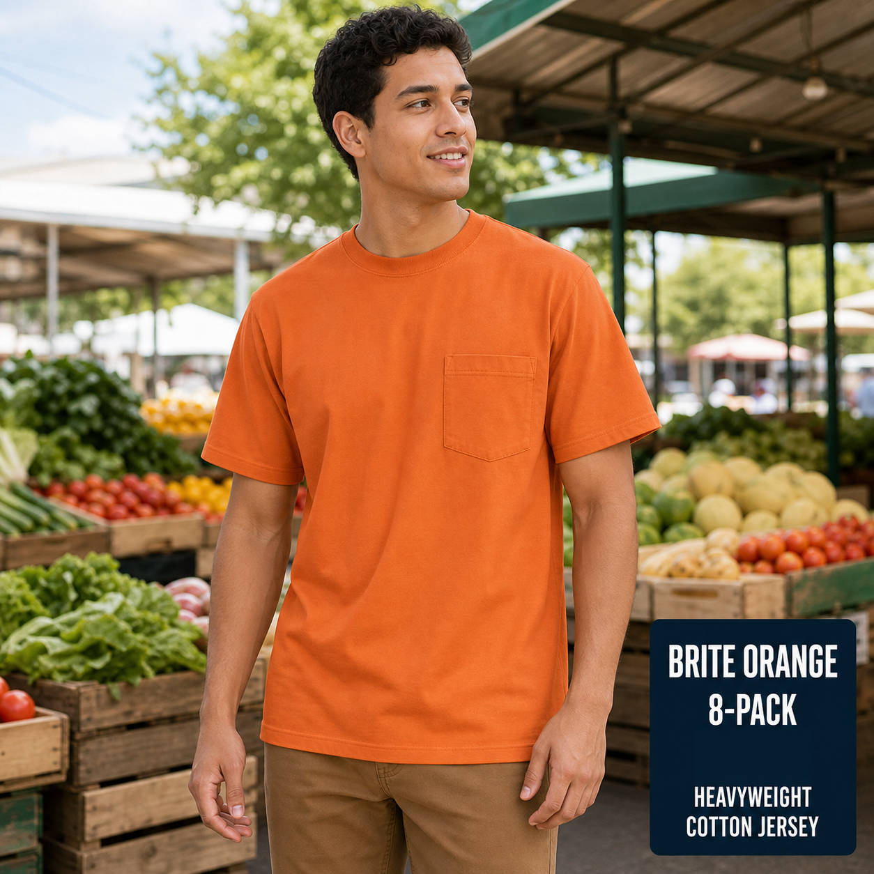 Men's Loose Fit Heavyweight Pocket T-Shirt Multipack