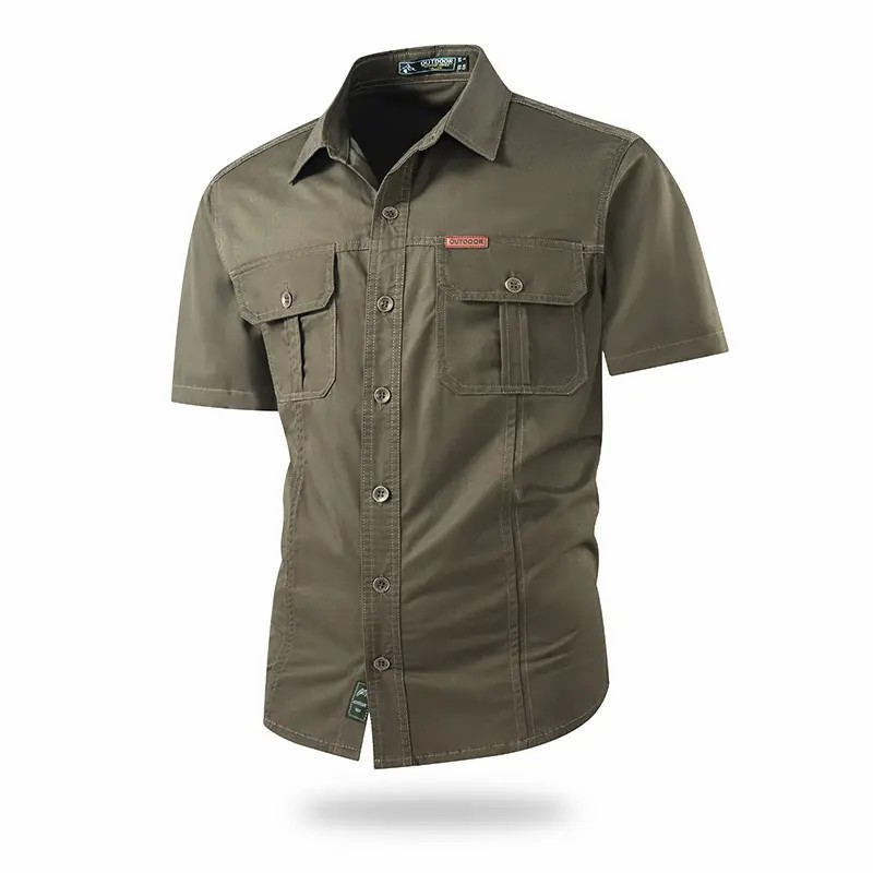 Men's Summer Outdoor Casual Short-Sleeve Work Shirt - image 5