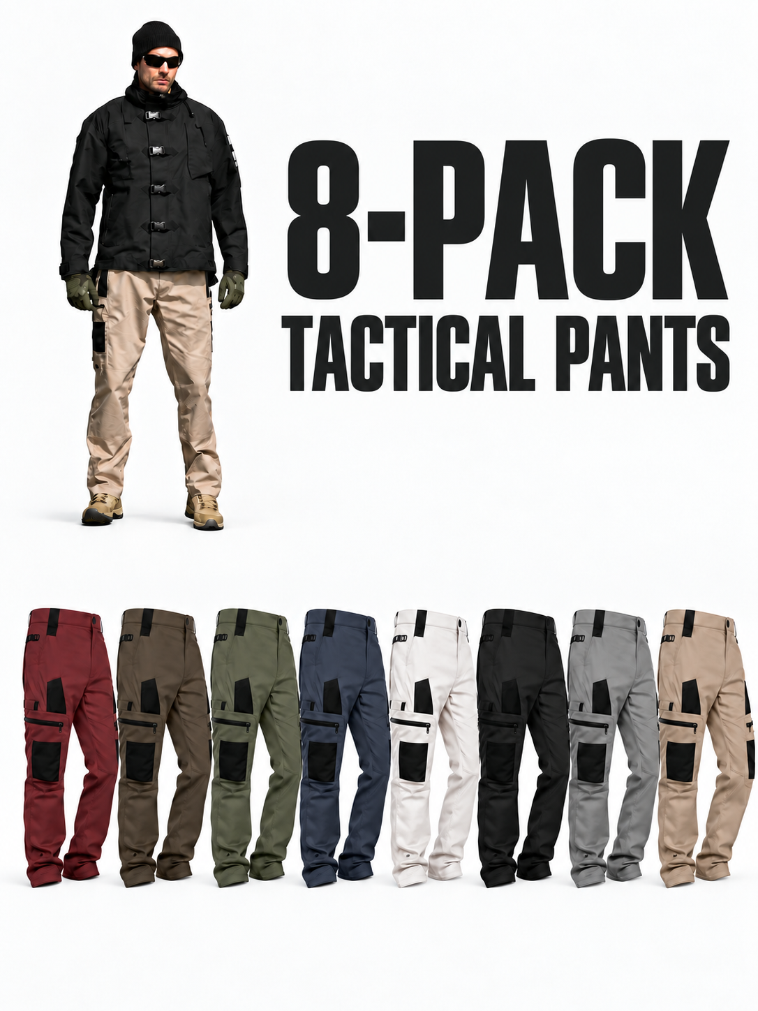 Men's Outdoor Tactical Pants Multi-Pack - 8-Pack · 8 Colors · $30.59