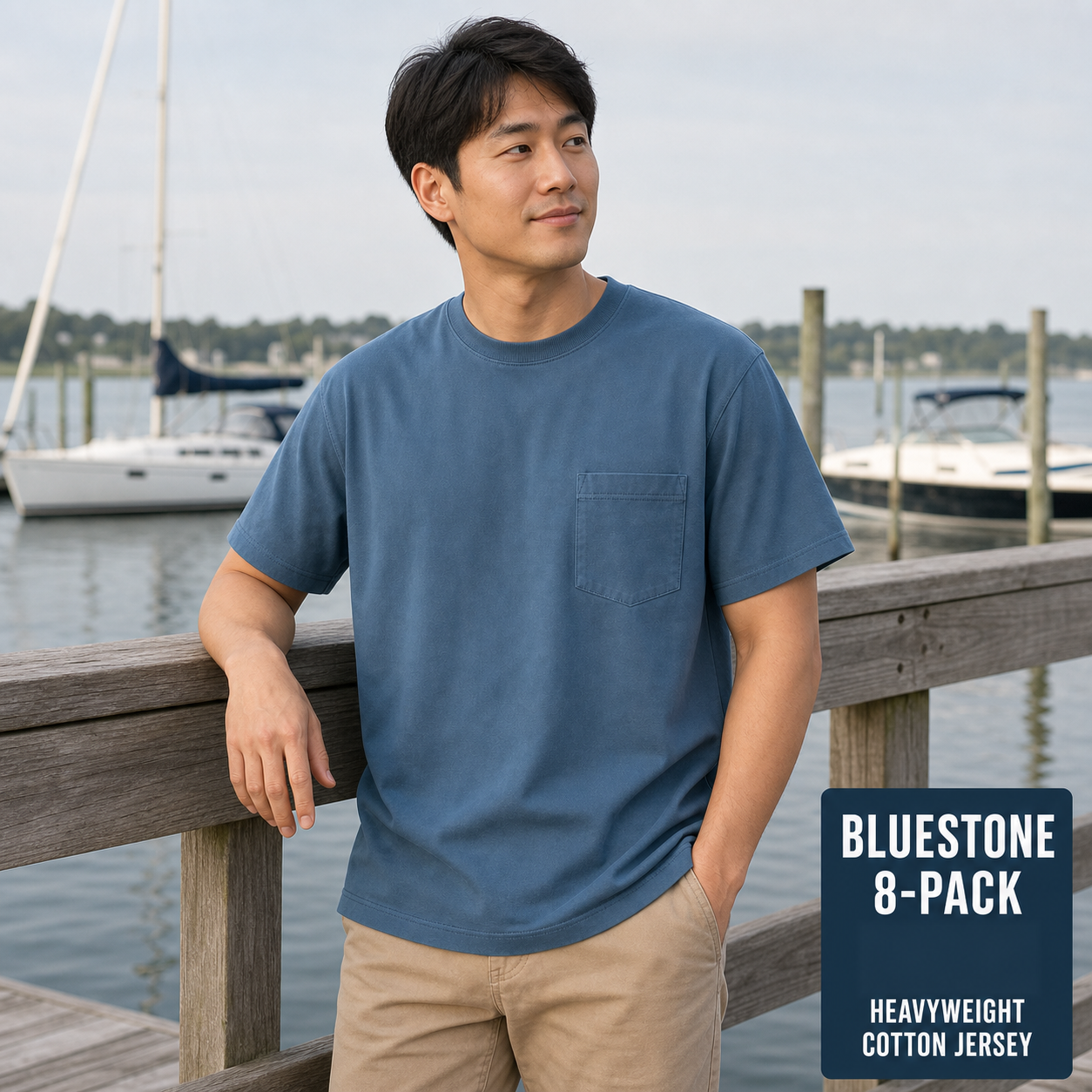 Men's Loose Fit Heavyweight Pocket T-Shirt Multipack