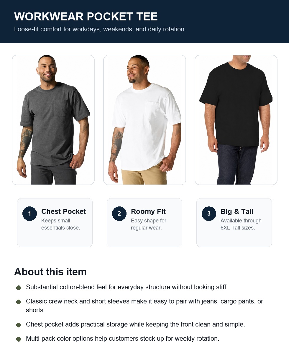 Heavyweight pocket T-shirt overview