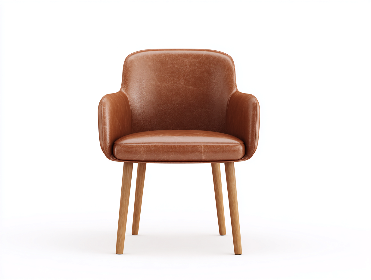 Sillas de comedor de cuero sintético 55x60x85 cm marrón - diseño moderno para comedor-Oakmyio