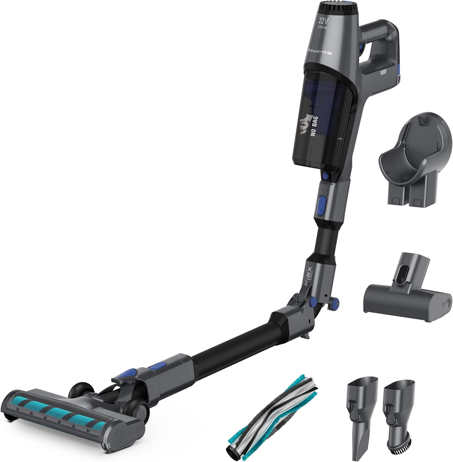 Rowenta XPert 3.60 Flex RH6971 - Aspiradora escoba sin cable 3 en 1 - Autonomía 45 min - Tubo flexible-Roomgoloft