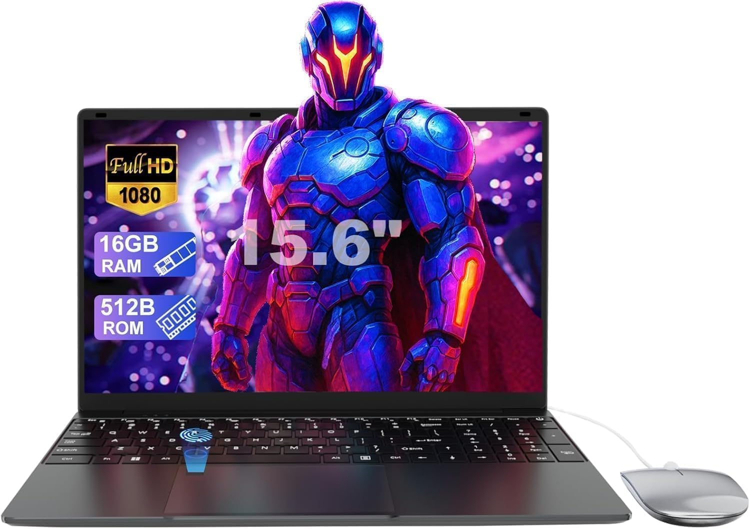 Portátil ANL5 N95 15.6 FHD - Quad Core N95 3.4 GHz - 16 GB RAM 512 GB SSD - WiFi 5 Bluetooth Touch ID-Roomgoloft