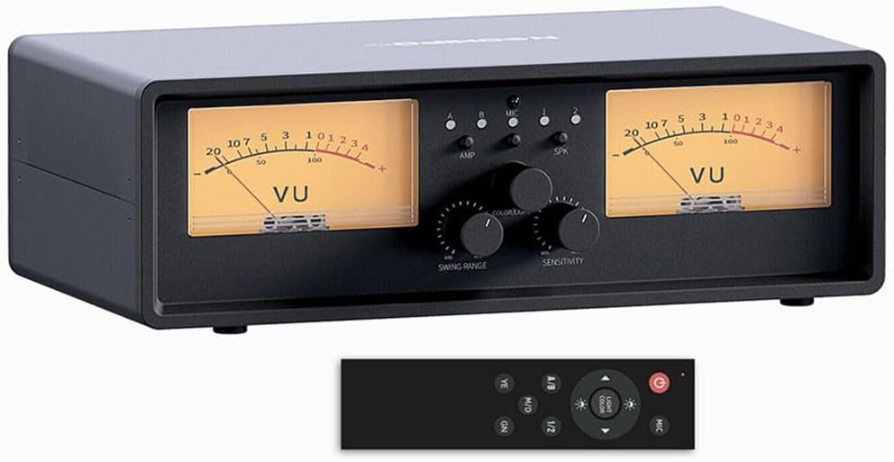 ET30 conmutador de audio analógico - Medidor VU dual - Para múltiples amplificadores - Color como en la imagen-Roomgoloft