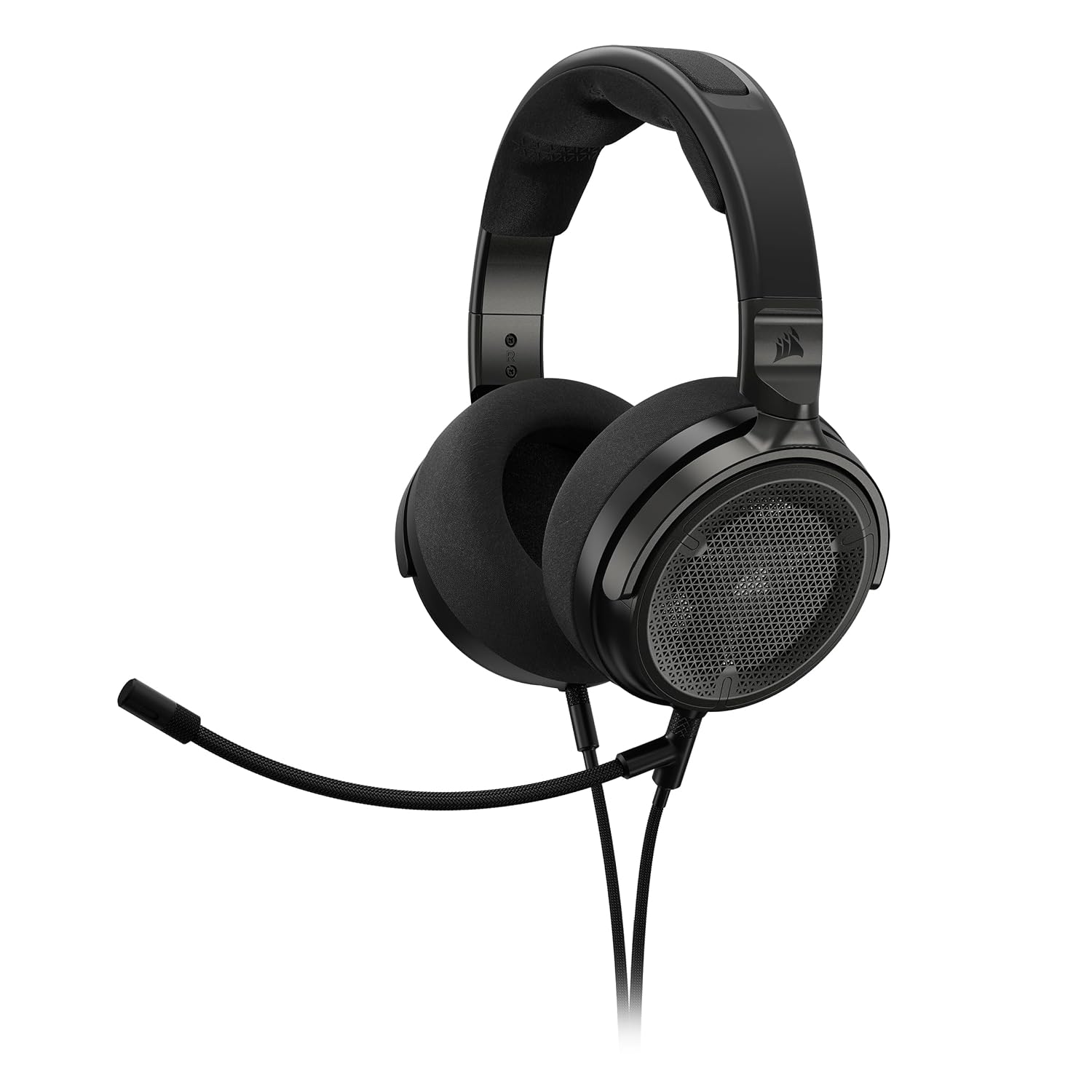 Corsair Virtuoso Pro - auriculares gaming cableados carbón - abiertos 50 mm - micrófono desmontable-Roomgoloft