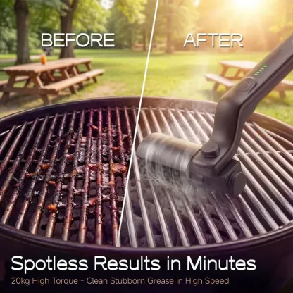 Cepillo Eléctrico para Parrilla de Exterior, Limpiador de Parrillas BBQ Viral en TikTok 2026 con 2 Cabezales, Cepillo Rotatorio Inalámbrico para Parrilla con 3 Velocidades y Ajuste de Ángulo, hasta 150 Minutos de Autonomía, Ideal para Limpiar Rejillas de 