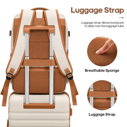 Set de Equipaje Rígido 3 Piezas con Mochila de Viaje, Maletas con Cerradura TSA y Ruedas 360°, Ultraligeras y Resistentes para Vacaciones y Negocios
