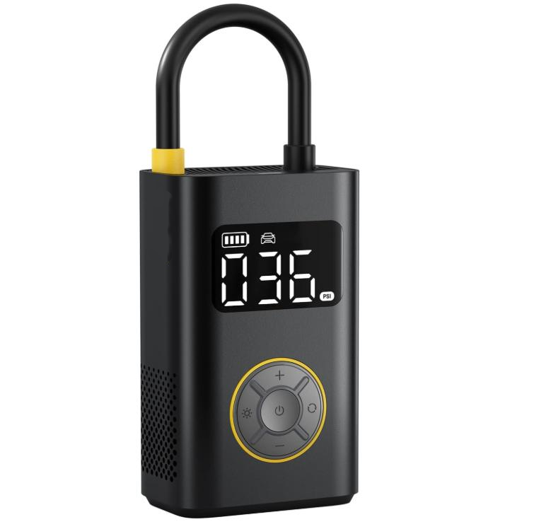 Compresor de Aire Portátil 150 PSI con Manómetro Digital, Bomba Eléctrica de Inflado Rápido para Neumáticos de Coche, Moto y Bicicleta