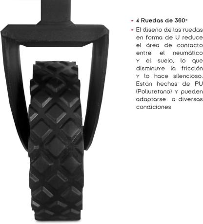 Carro de Playa Plegable con Asa | Material Acero y Tela Oxford | Color Negro | 4 Ruedas silenciosas de 360º | Medidas 76x49x63/86 cm | Peso Máx 120 Kg | Palanca Push-Pull Ajustable