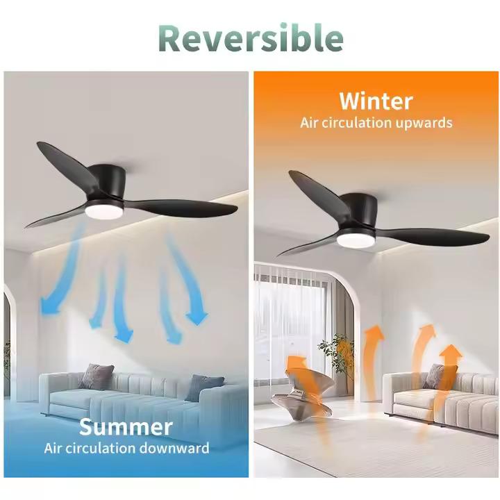 LED Ventilador de Techo 42" con Luz LED Regulable – 3000K-6000K, 85-265V，Blanco/Madera Claro/Negro/Nogal Negro