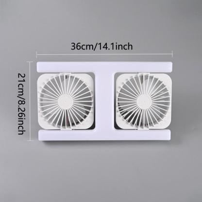 Double Row H-Shaped Ceiling Fan Light, E27/e26 Socket, LED Dimmable, Remote Control, Adjustable Angle, Quiet, for Bedroom, Kitchen, Office