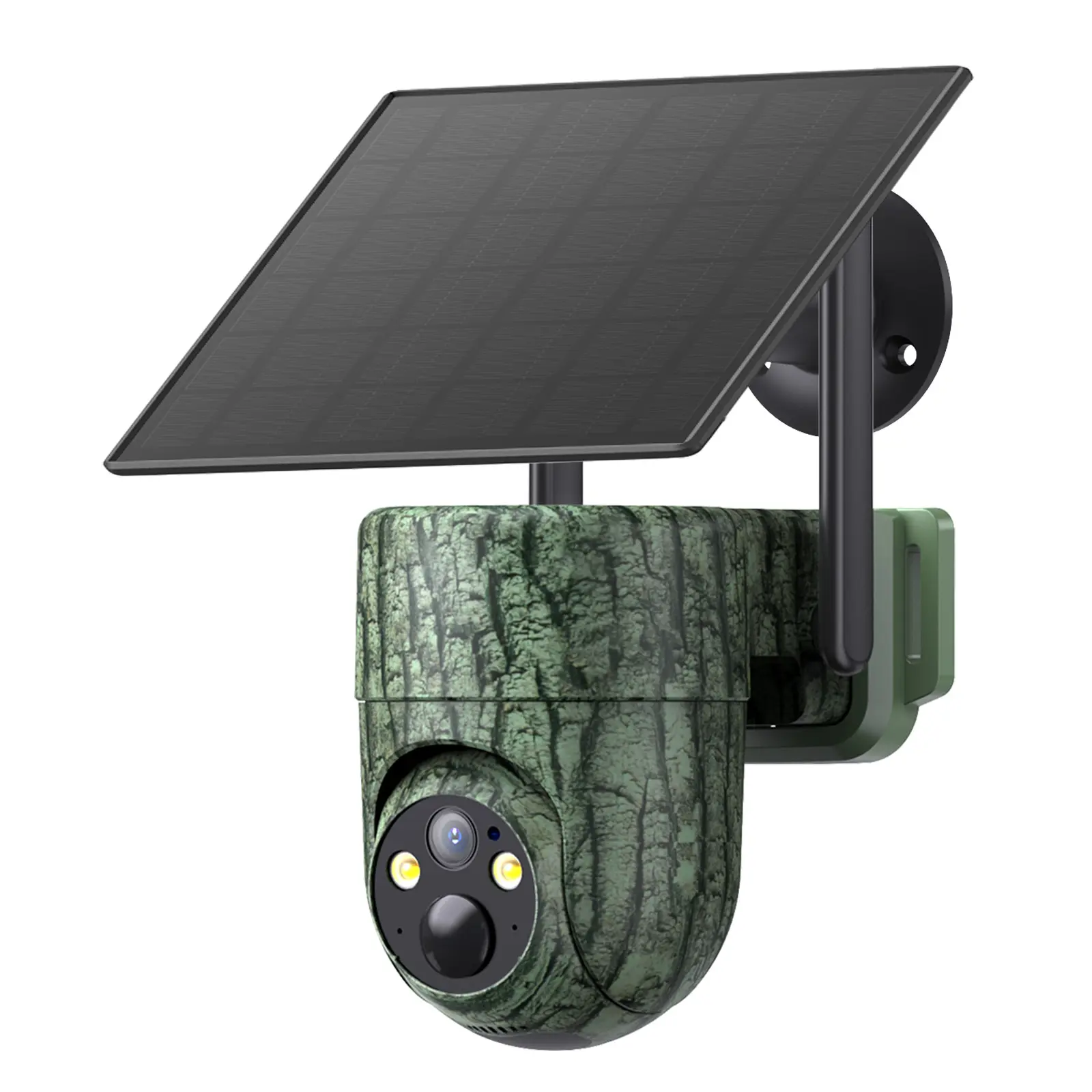 Cámara de seguridad solar inalámbrica 4G, visión nocturna a todo color 2K, vista de 360°, detección de humanos por IA, resistencia al agua IP65, sin necesidad de WiFi, requiere recarga de datos, montaje remoto incluido.