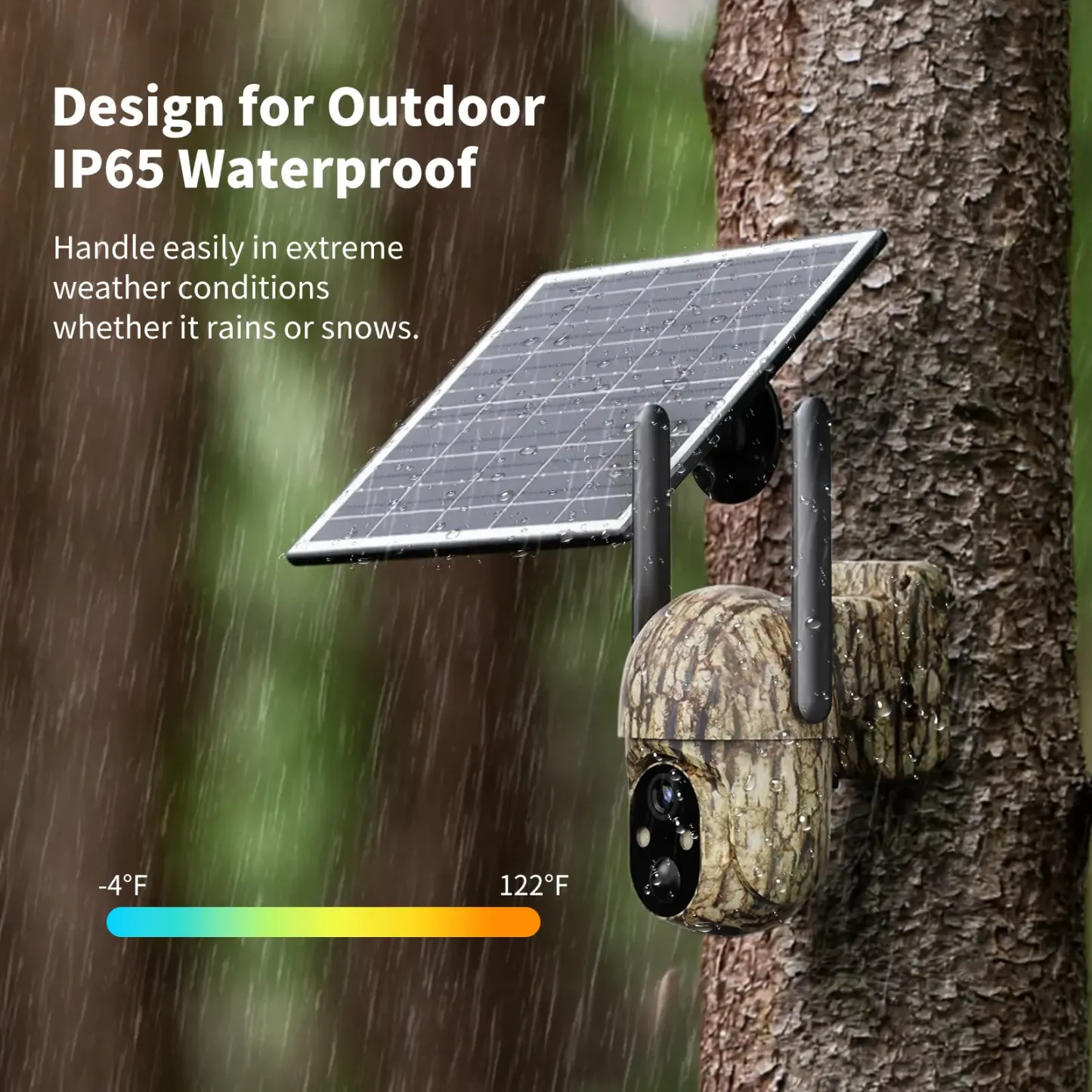 Cámara de seguridad solar inalámbrica 4G, visión nocturna a todo color 2K, vista de 360°, detección de humanos por IA, resistencia al agua IP65, sin necesidad de WiFi, requiere recarga de datos, montaje remoto incluido.