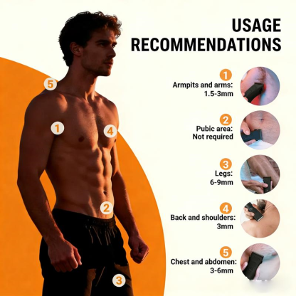  Recortadora de Vello Corporal Eléctrico 4 en 1,Depiladora de vello de ingle inalámbrico para hombres ,Afeitadora Impermeable IPX7, Adecuada para Axilas, Pecho, Piernas y Genitales, Protege tu piel sensible