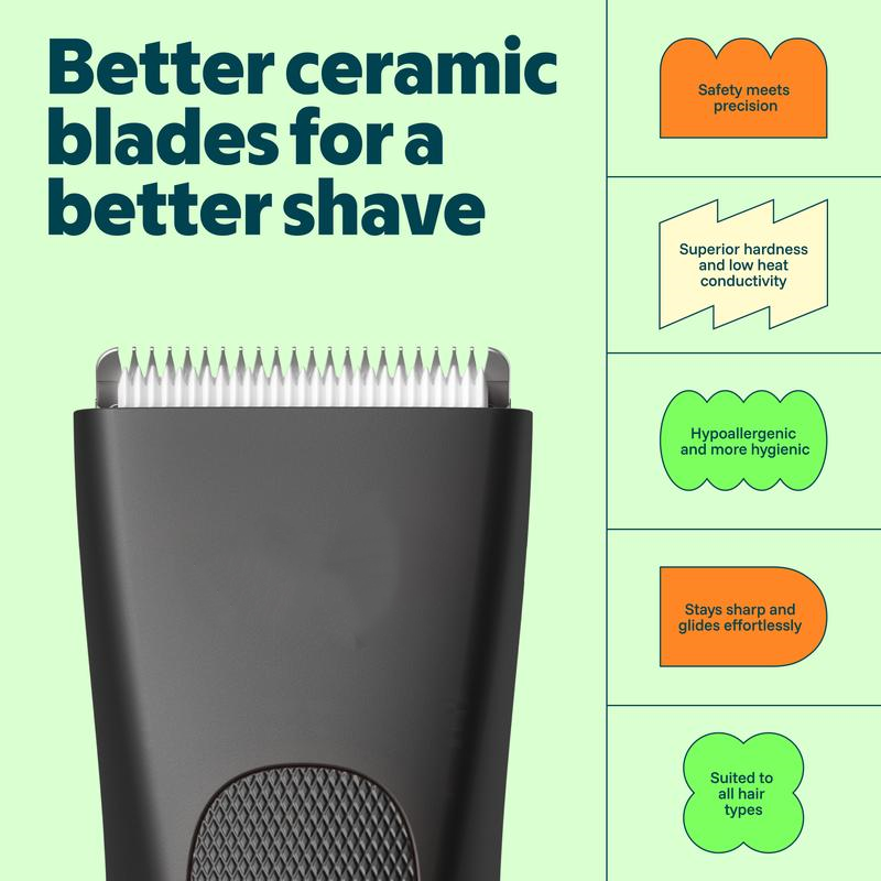  Recortadora de Vello Corporal Eléctrico 4 en 1,Depiladora de vello de ingle inalámbrico para hombres ,Afeitadora Impermeable IPX7, Adecuada para Axilas, Pecho, Piernas y Genitales, Protege tu piel sensible