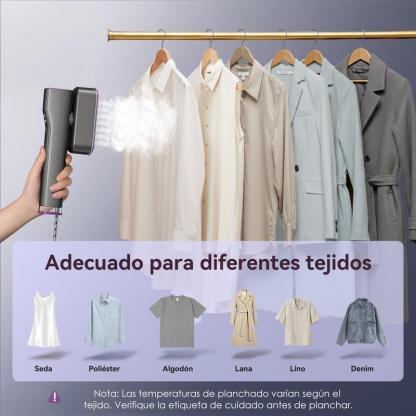 Vaporizador de viaje – Cepillo de vapor y plancha 2 en 1, calentamiento rápido en 15 segundos, elimina arrugas rápidamente, 220–240 V, ideal para viajes y Europa