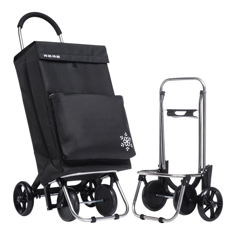 Carrito de Compra Plegable con Bolsa Térmica \Impermeable y 4 Ruedas,Ligero, 94x44x38cm,40 litros,Resistente y Reutilizable,Carro de Compra Plegable, 4 Ruedas de Alta Resistencia,Carro Compra. 