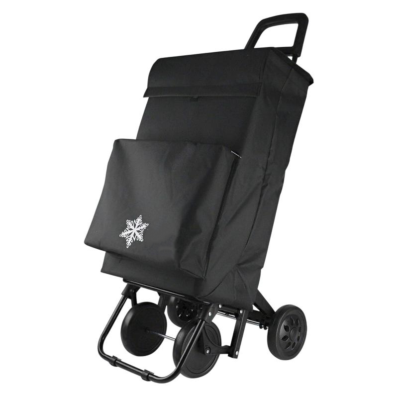 Carrito de Compra Plegable con Bolsa Térmica \Impermeable y 4 Ruedas,Ligero, 94x44x38cm,40 litros,Resistente y Reutilizable,Carro de Compra Plegable, 4 Ruedas de Alta Resistencia,Carro Compra. 