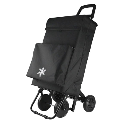 Carrito de Compra Plegable con Bolsa Térmica \Impermeable y 4 Ruedas,Ligero, 94x44x38cm,40 litros,Resistente y Reutilizable,Carro de Compra Plegable, 4 Ruedas de Alta Resistencia,Carro Compra. 