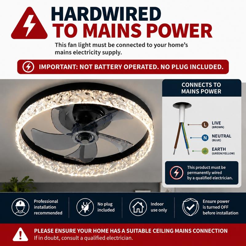 Modern Minimalist Ceiling Fan Light, Variable Speed Quiet Operation, Remote Control Included, 6 Wind Speeds, Three Color Changing Modes