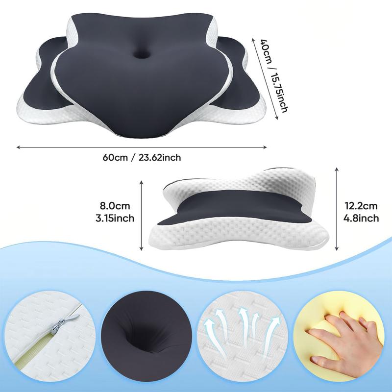 Almohada cervical suave de espuma viscoelástica para dormidores de lado y espalda, almohada para mejorar el sueño, regalo ideal para San Valentín y cumpleaños