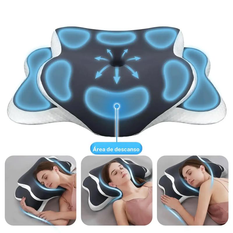 Almohada cervical suave de espuma viscoelástica para dormidores de lado y espalda, almohada para mejorar el sueño, regalo ideal para San Valentín y cumpleaños