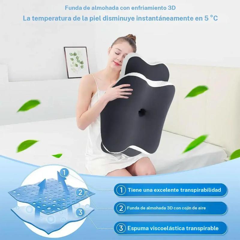 Almohada cervical suave de espuma viscoelástica para dormidores de lado y espalda, almohada para mejorar el sueño, regalo ideal para San Valentín y cumpleaños