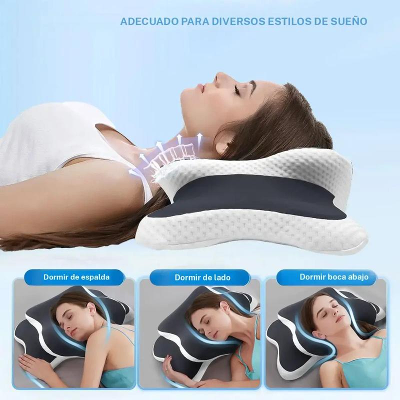Almohada cervical suave de espuma viscoelástica para dormidores de lado y espalda, almohada para mejorar el sueño, regalo ideal para San Valentín y cumpleaños