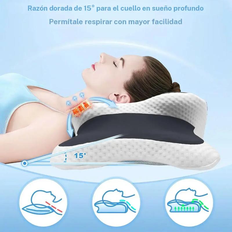 Almohada cervical suave de espuma viscoelástica para dormidores de lado y espalda, almohada para mejorar el sueño, regalo ideal para San Valentín y cumpleaños