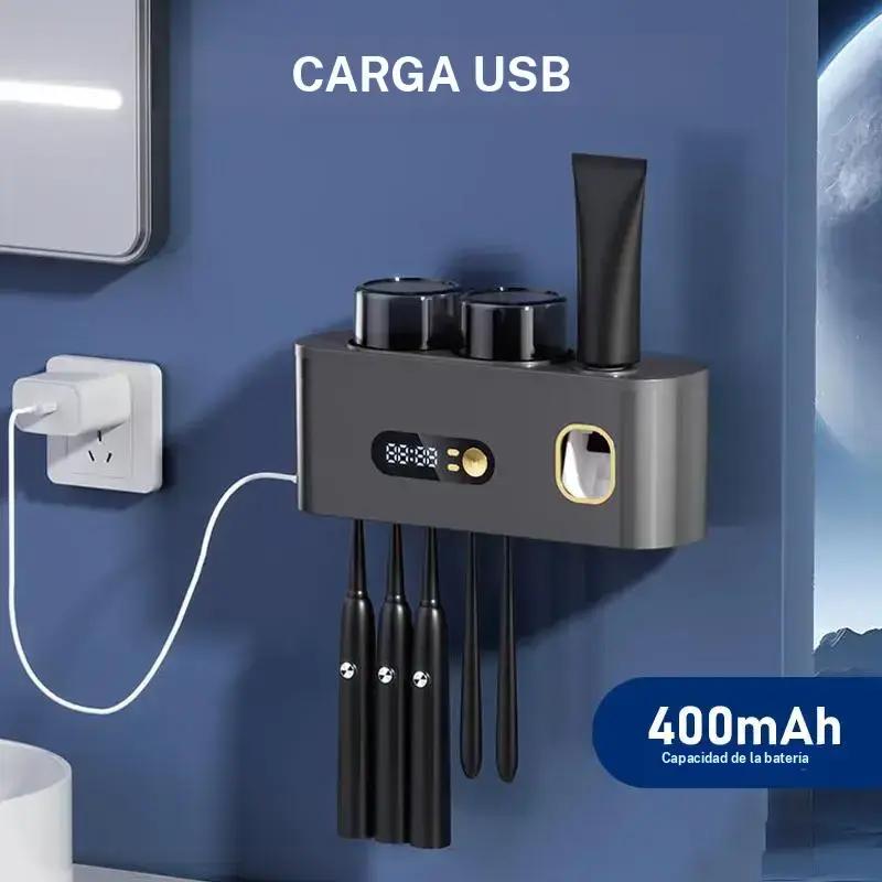UV Smart Toothbrush Holder With Automatic Toothpaste Dispenser – Wall-Mounted Multifunctional Electric Toothbrush Organizer For Bathroom And Home Use