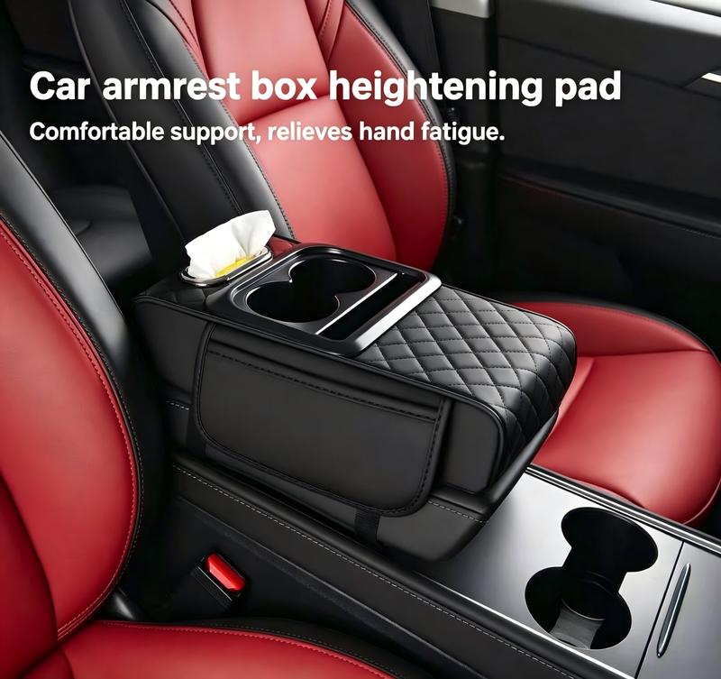 Almohadilla multifuncional 4 en 1 para el reposabrazos de la consola central del coche, organizador de herramientas con bolsa de almacenamiento, accesorio de organización para el interior del coche, organizador multifuncional para el coche, organizador de