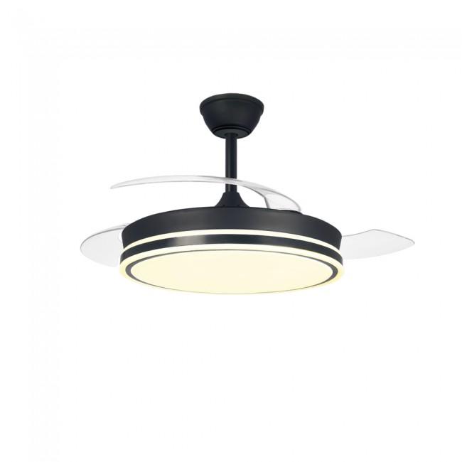 Ventilador  48W. Aspas plegables. Motor DC 30W. 7 Velocidades Iluminación Regulable Temporizador Función Brisa y Verano-Invierno