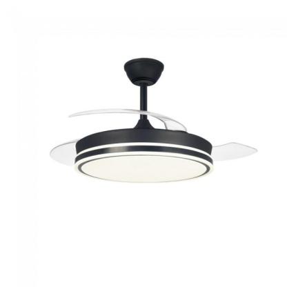 Ventilador  48W. Aspas plegables. Motor DC 30W. 7 Velocidades Iluminación Regulable Temporizador Función Brisa y Verano-Invierno