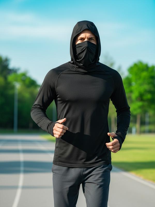 Paquete de 6 sudaderas con capucha para hombre con protección solar, ideales para pesca, con mascarilla facial, de manga larga, de compresión, de secado rápido, perfectas para viajar o acampar.