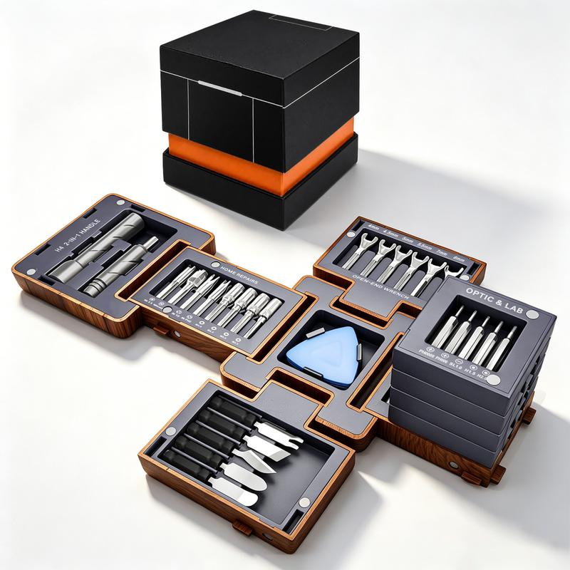 Juego de destornilladores magnéticos 55 en 1, herramientas de precisión para reparaciones domésticas, desmontaje de aparatos electrónicos, montaje de muebles, regalo práctico.